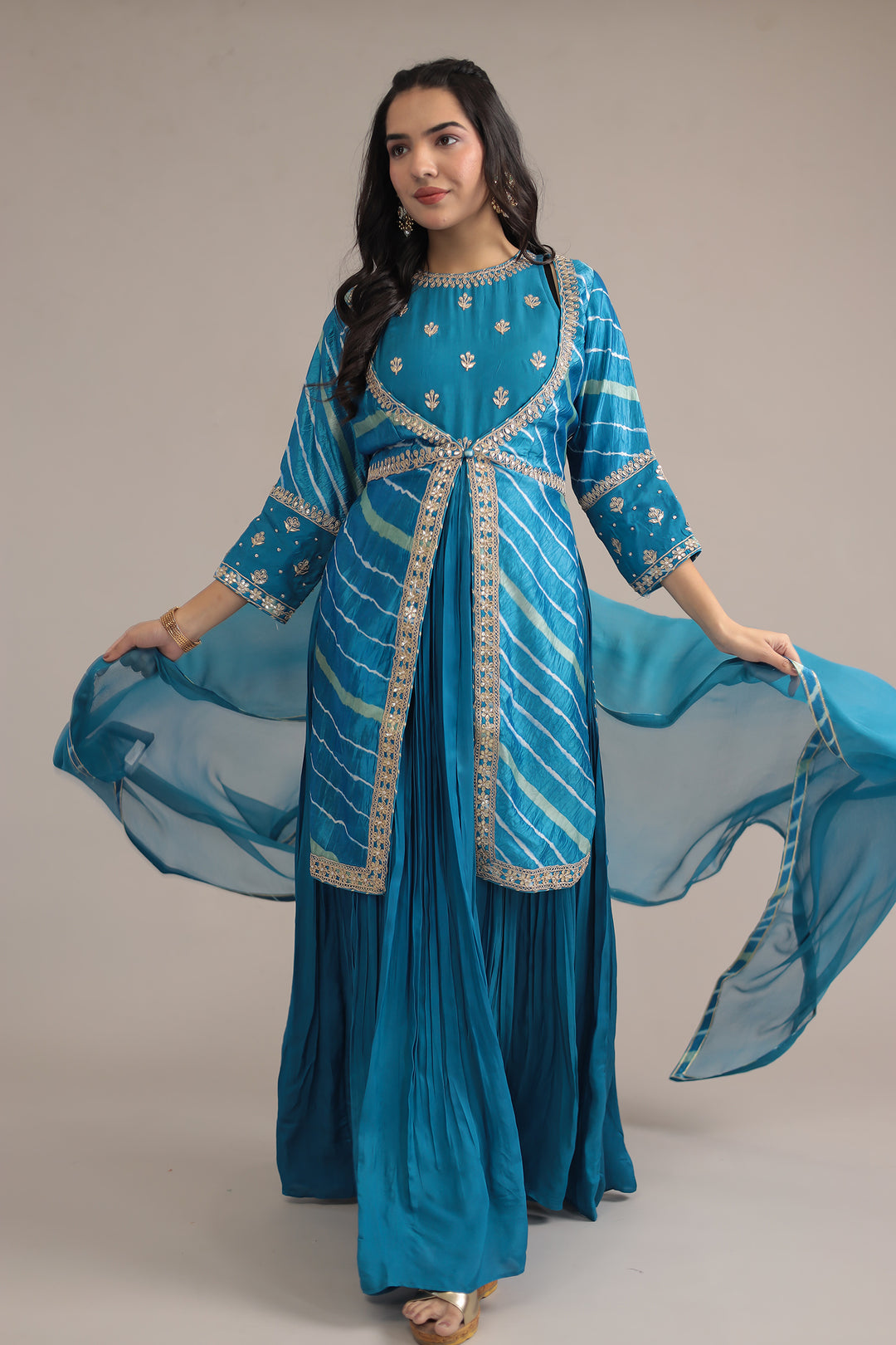 Dark Blue Leheriya Suit 