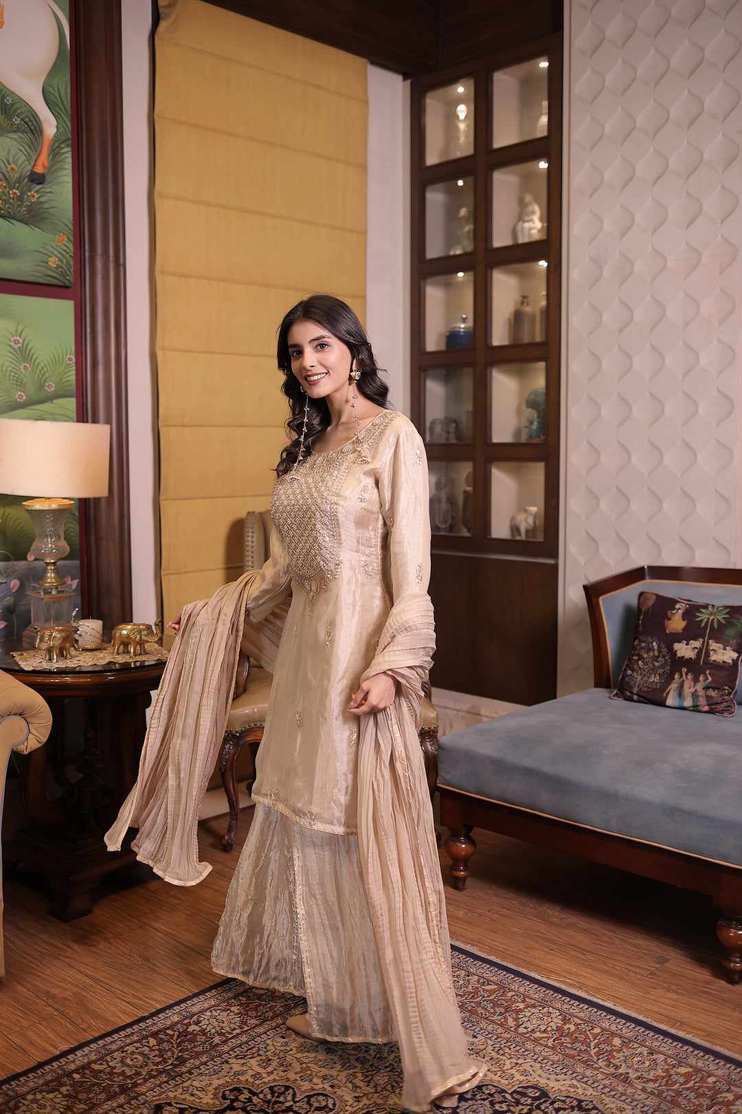 Gold Tissue Suit for Women