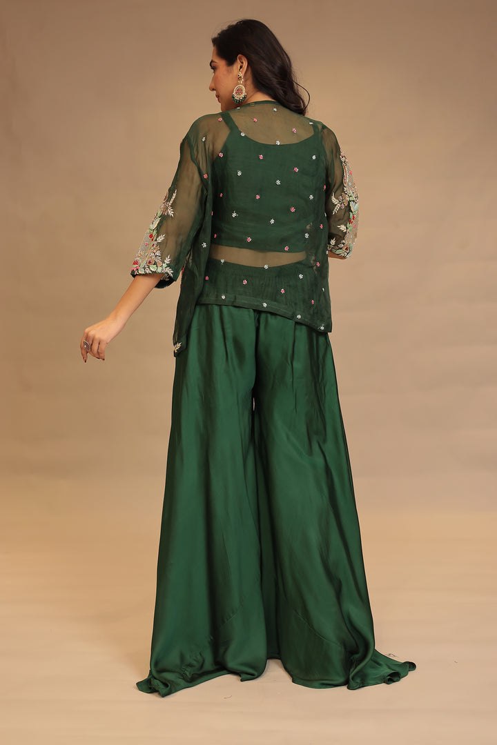 Silk Indowestern with Cutdana, Thread and Zardozi work