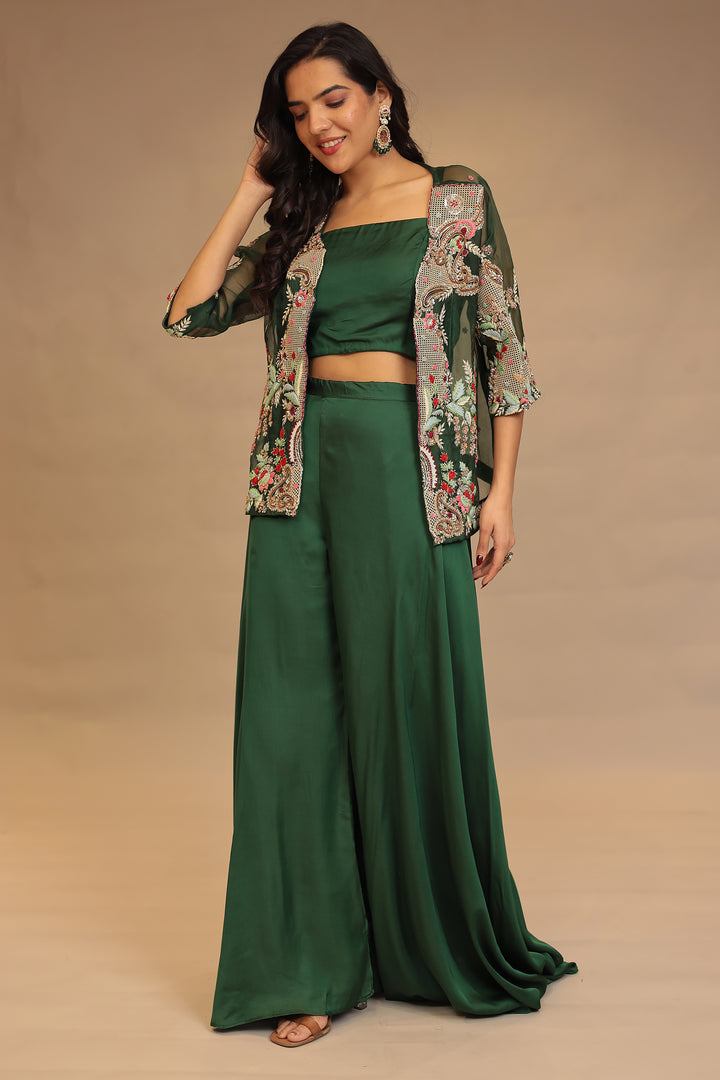 Silk Indowestern with Cutdana, Sequins and Zardozi work