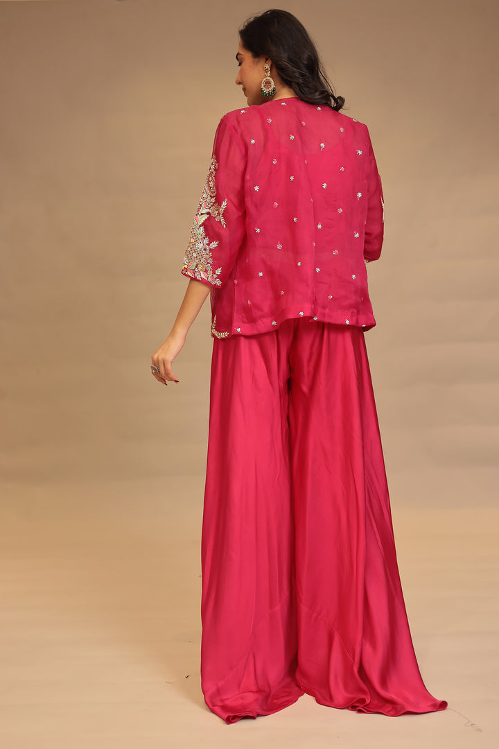 Silk Indowestern with Cutdana, Thread and Zardozi work