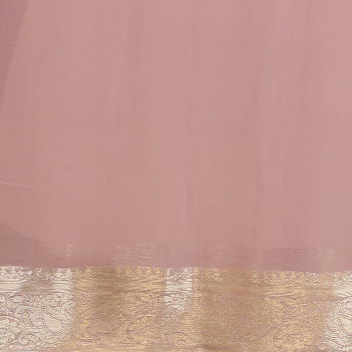 Georgette  Saree with Banarasi work