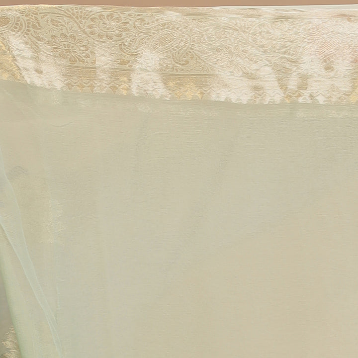 Georgette  Saree with Banarasi work