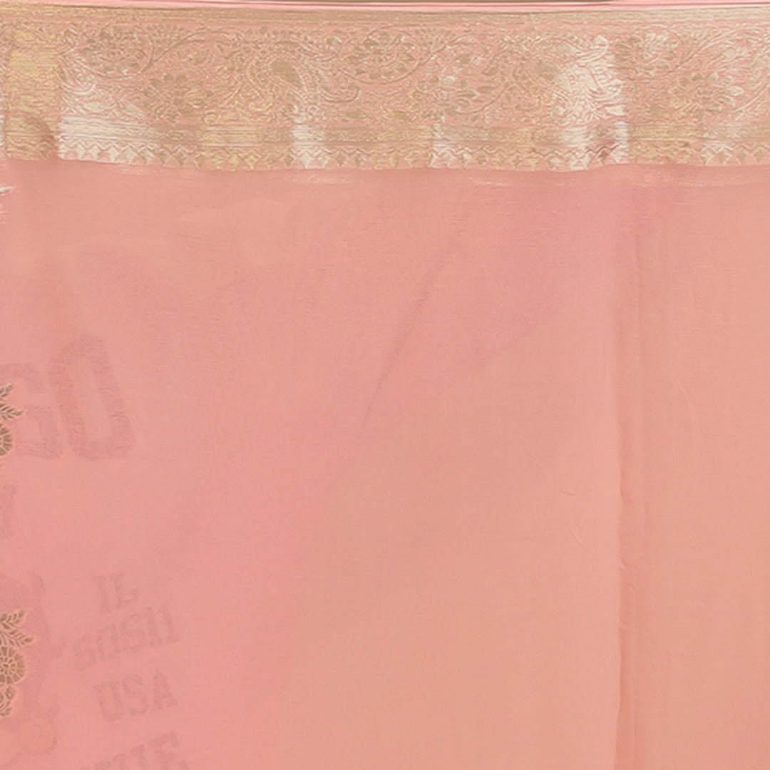 Georgette  Saree with Banarasi work