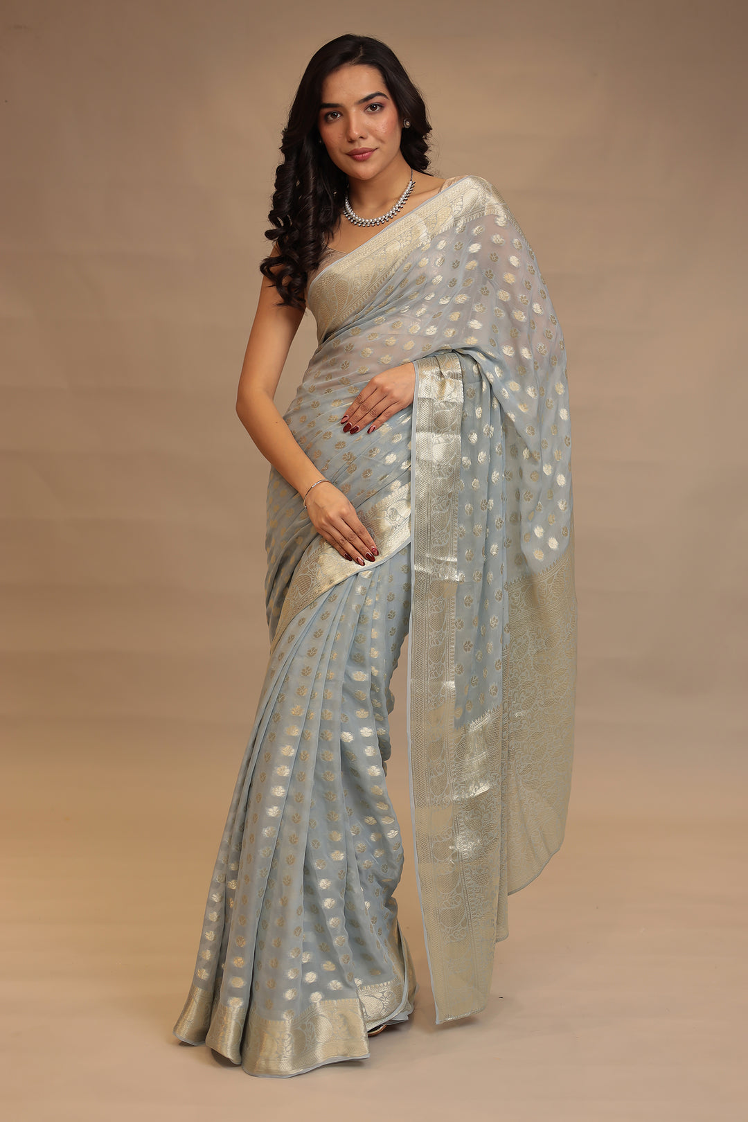 Saree With Banarasi Work 