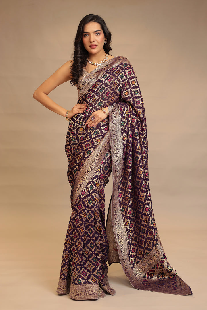Powerloom Bandhej look Georgette Saree
