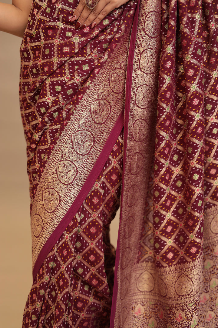 Bandhej, Power loom Georgette Saree