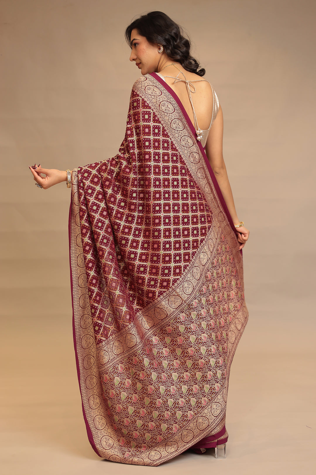 Bandhej, Power loom Georgette Saree