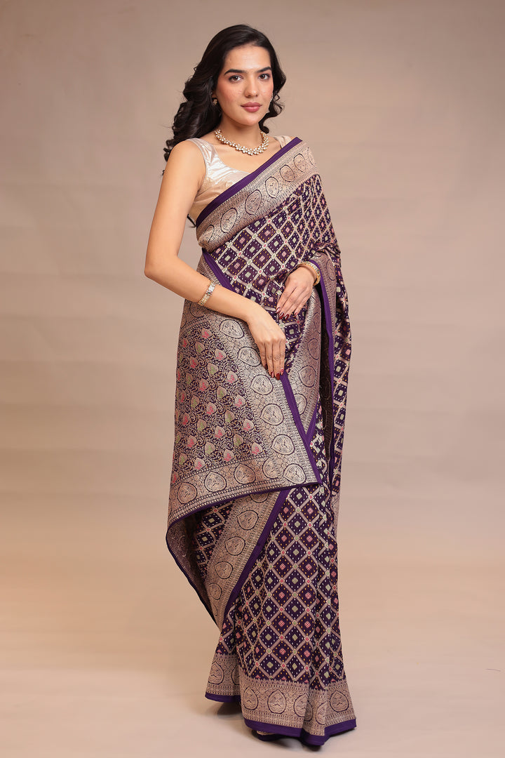Bandhej, Power loom Georgette Saree