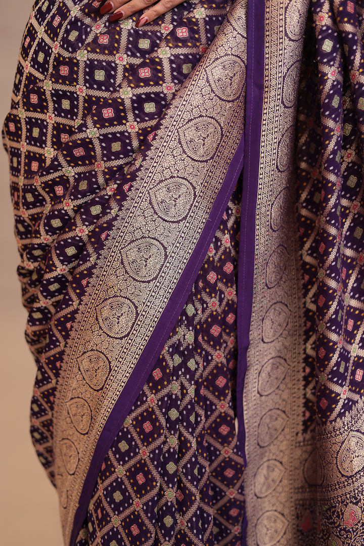Bandhej, Power loom Georgette Saree