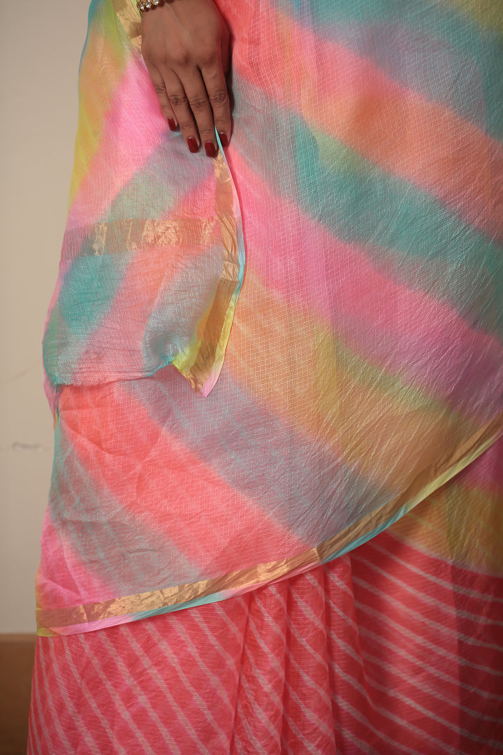 Leheriya Kota Silk Saree