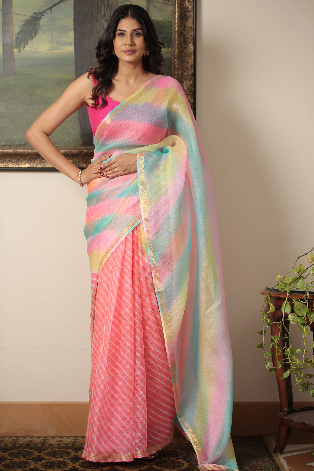 Leheriya Kota Silk Saree