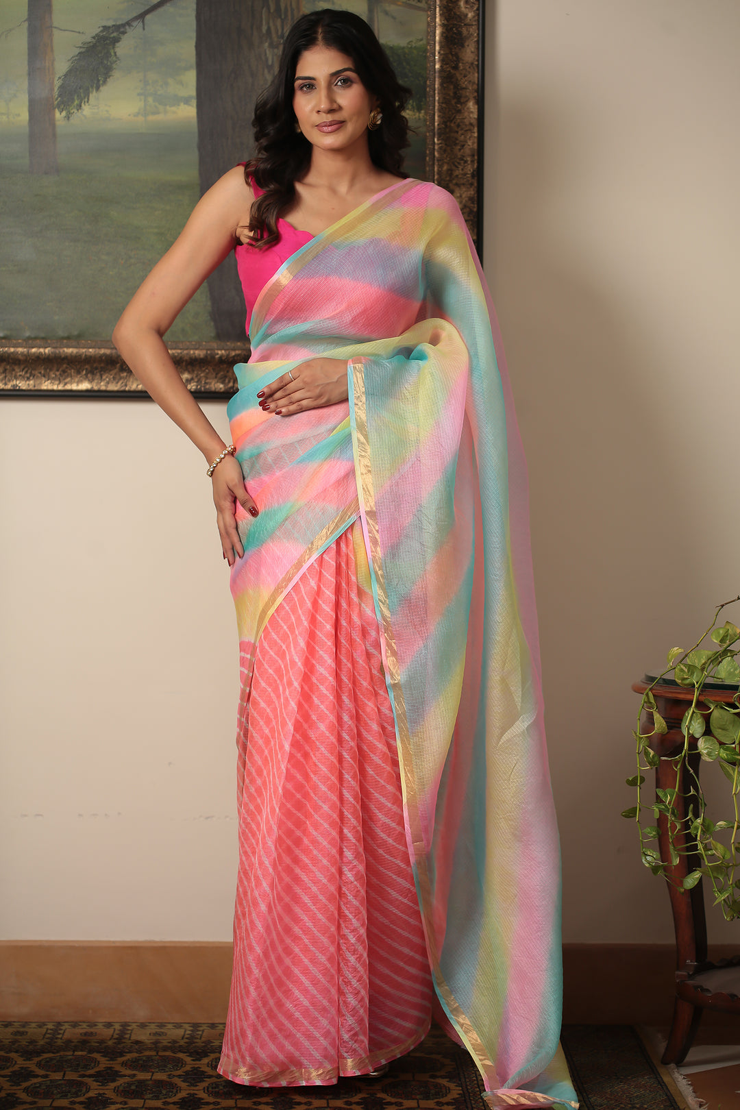 Leheriya Kota Silk Saree