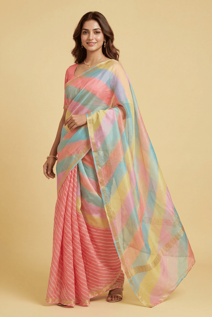 Leheriya Kota Silk Saree