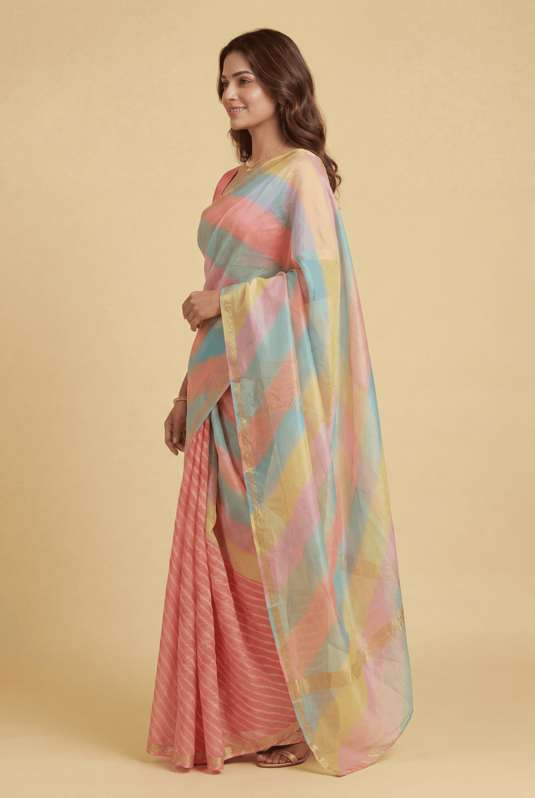 Leheriya Kota Silk Saree