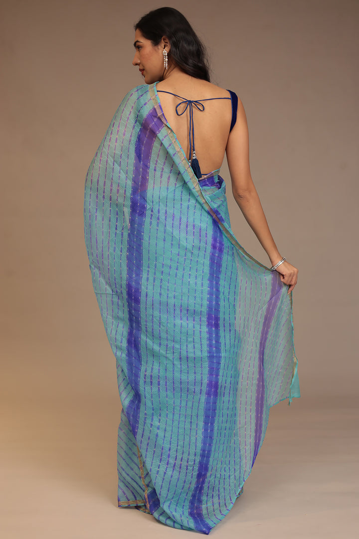 Leheriya Kota silk Saree with Zari work