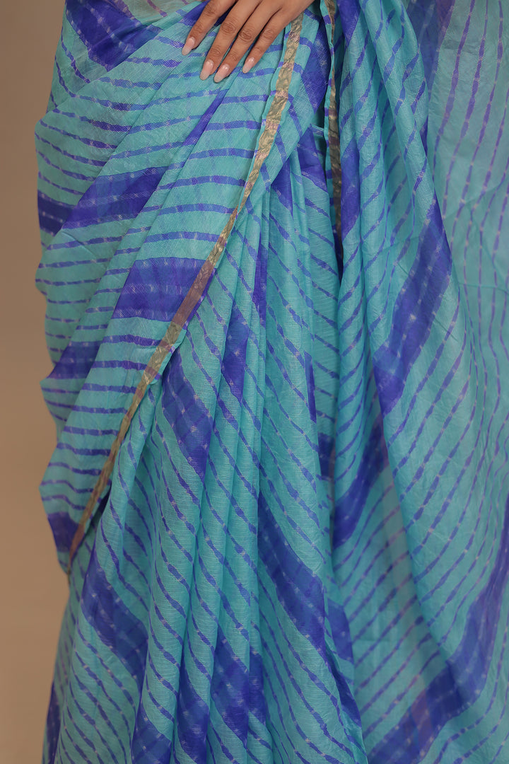 Leheriya Kota silk Saree with Zari work