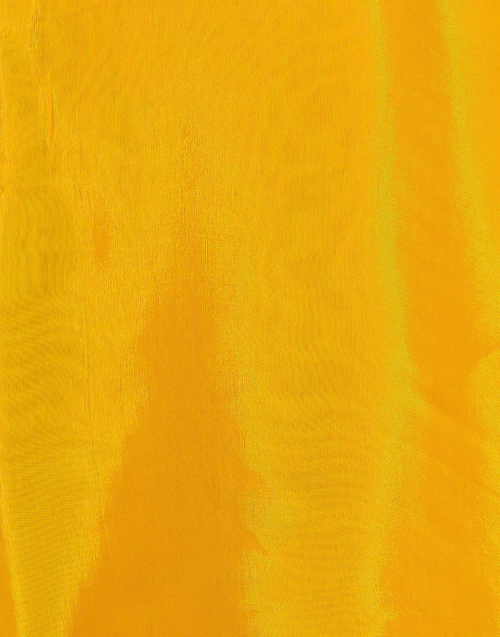 Bandhej Satin silk Unstitched Suit with Dori, Gota Patti, Mirror, Stone, Zari work.