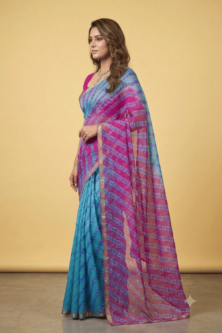 Leheriya Kota Silk Saree