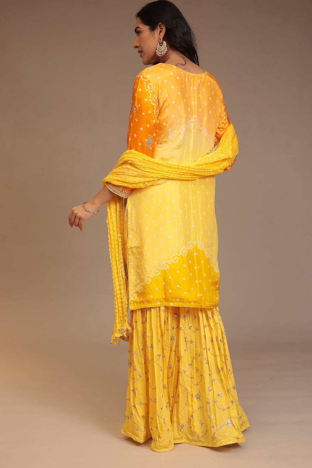 Silk Suit with Gota Patti work.