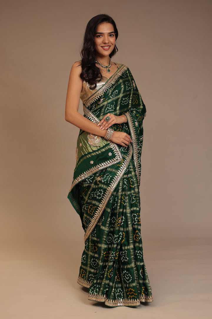 Green Ghatchola Silk Saree