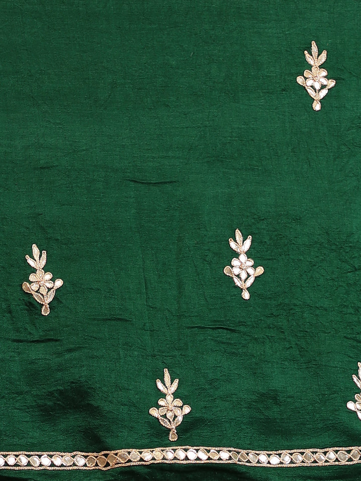 Ghatchola Gajji silk Saree with Dori, Gota Patti work.