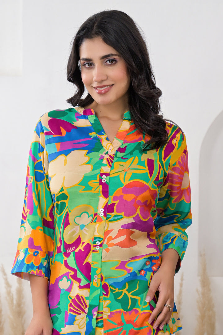 Digital Print Muslin Kurta