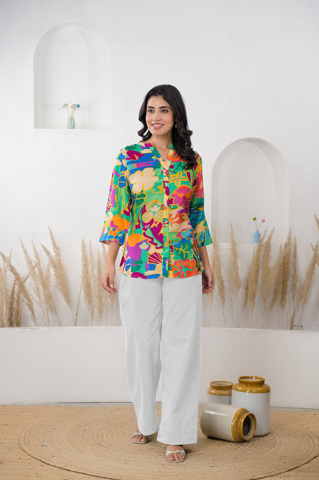 Digital Print Muslin Kurta