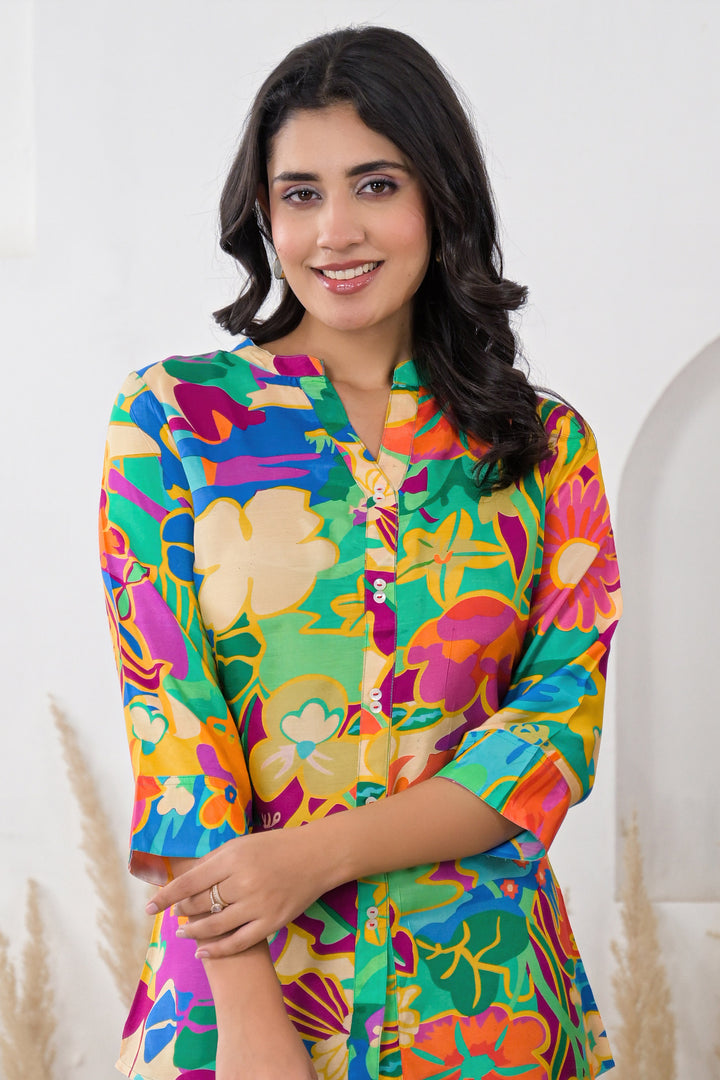 Digital Print Muslin Kurta