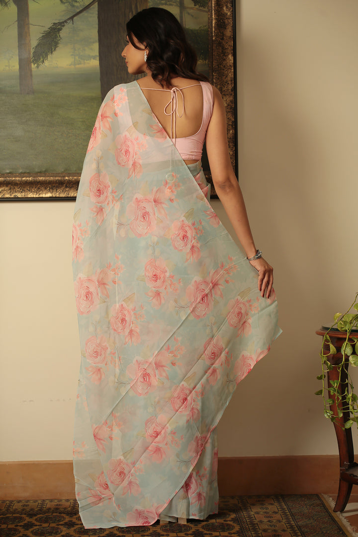 Digital Print Georgette Saree