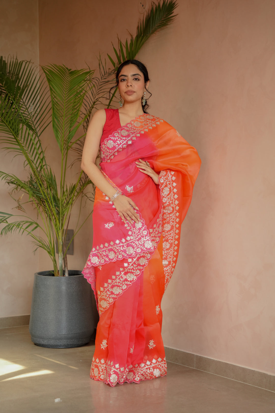 organza saree