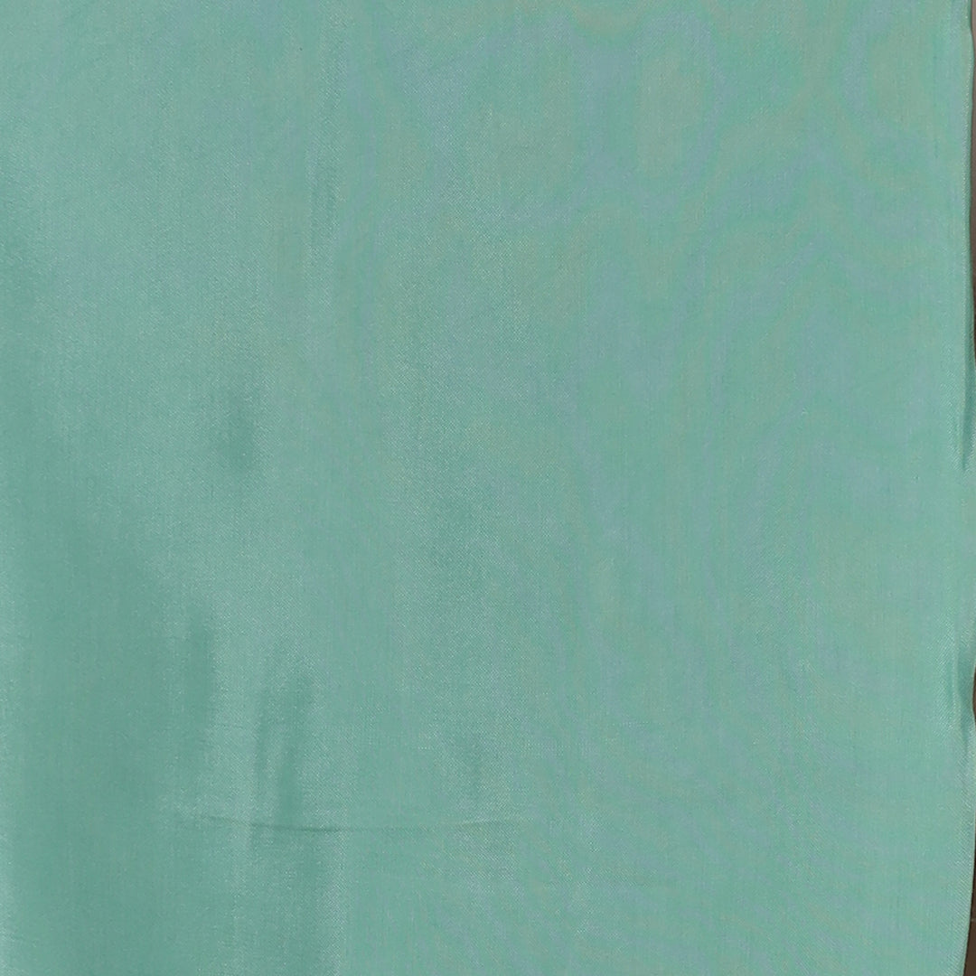 Silk Unstitched Suit with Aari and Gota Patti work