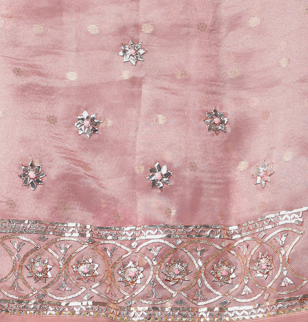 Banarasi Soft Tissue Saree Embellished with Gota Patti and Gota Work