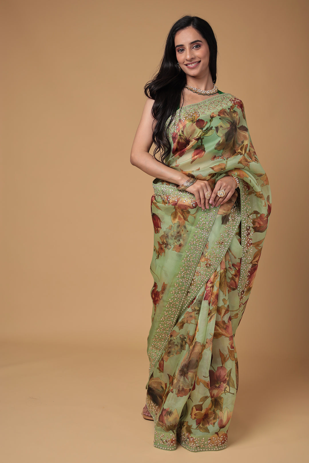 printed saree