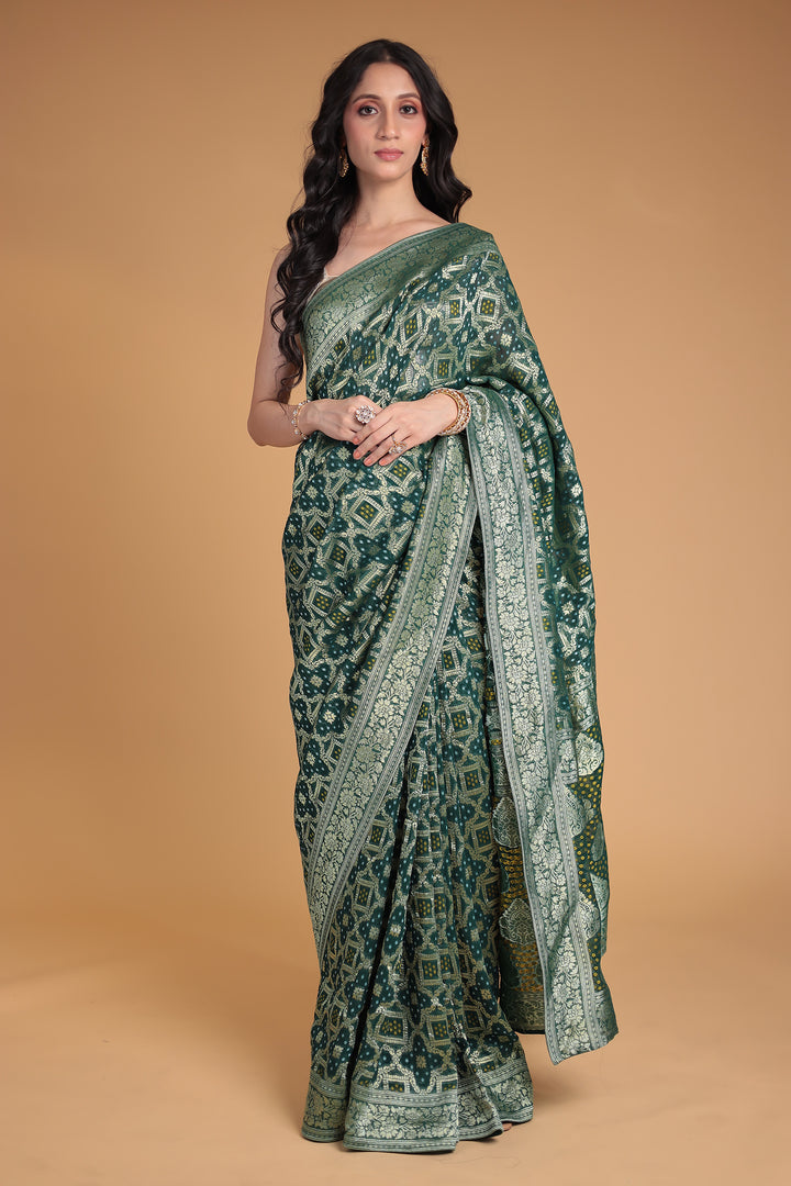 Banarasi Hand Woven Georgette Saree