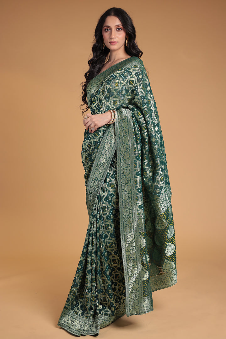 Banarasi Hand Woven Georgette Saree