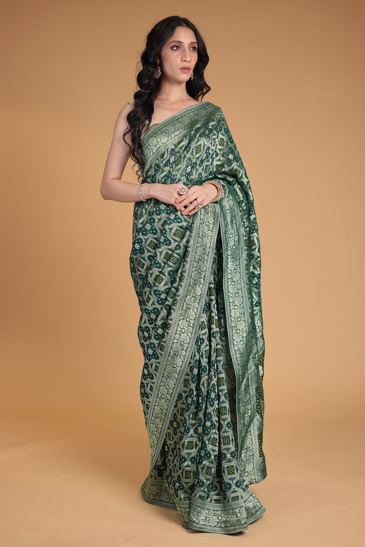 Banarasi Hand Woven Georgette Saree