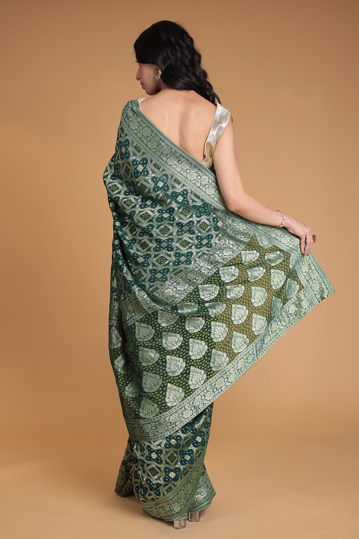 Banarasi Hand Woven Georgette Saree