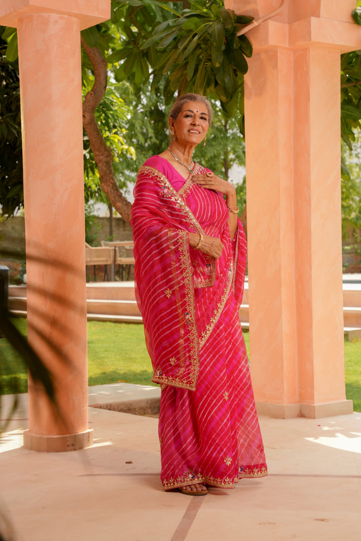 gota patti saree