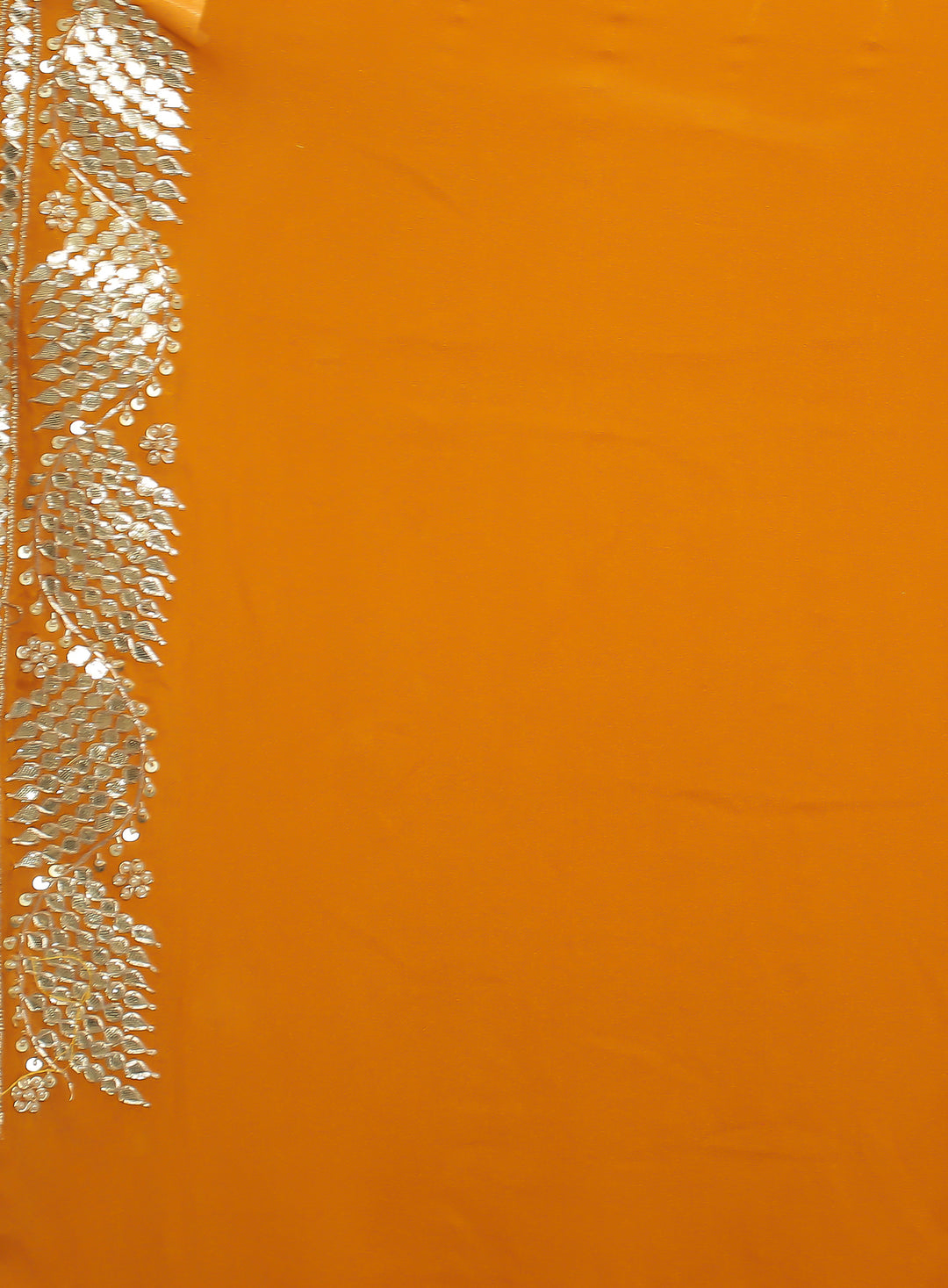 Bandhej chinon Saree with Dori, Gota, Gota Patti, Zardozi work.