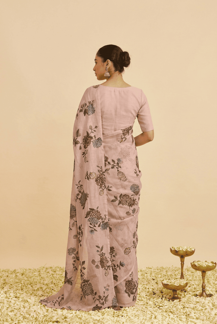 Printed chiffon Saree