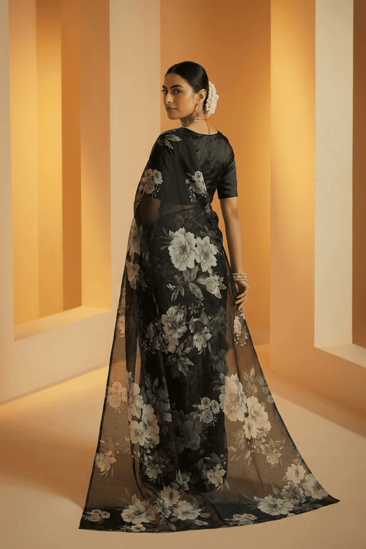 Printed chiffon Saree