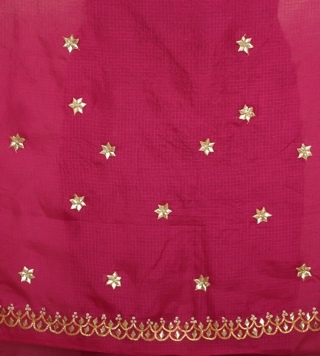 kota silk Saree with Dori, Gota, Gota Patti, Sequins work.