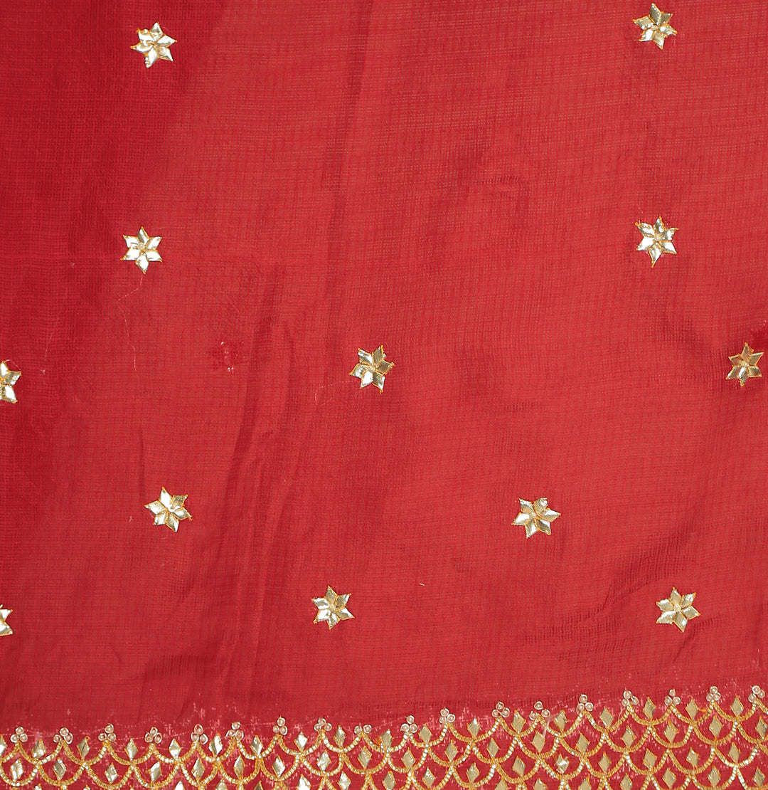 kota silk Saree with Dori, Gota, Gota Patti, Sequins work.