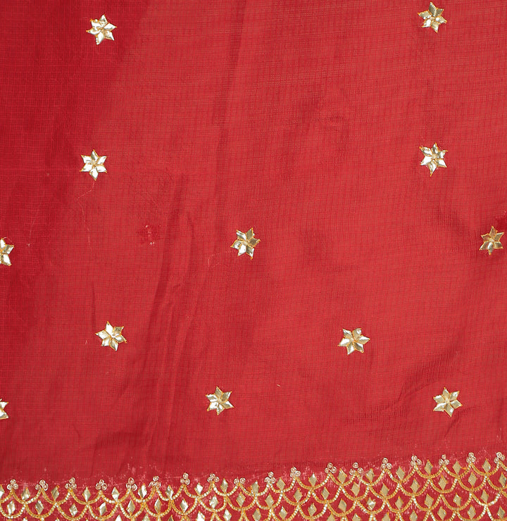 kota silk Saree with Dori, Gota, Gota Patti, Sequins work.