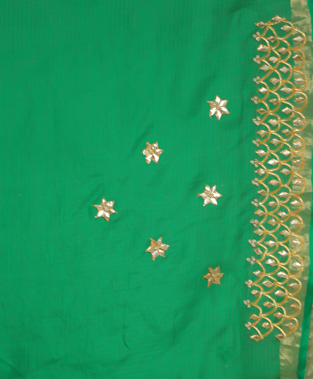 kota silk Saree with Dori, Gota, Gota Patti, Sequins work.