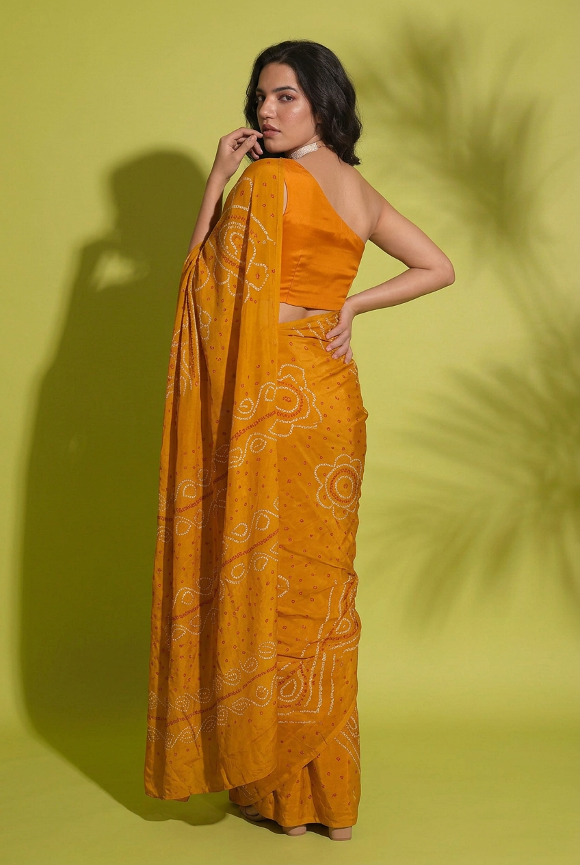 Bandhej Georgette Saree
