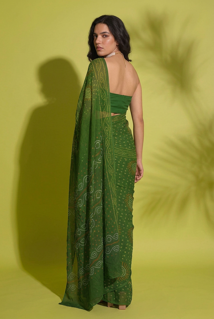Bandhej Georgette Saree