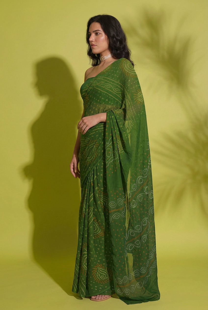 Bandhej Georgette Saree
