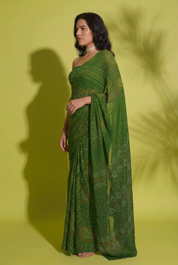 Bandhej Georgette Saree